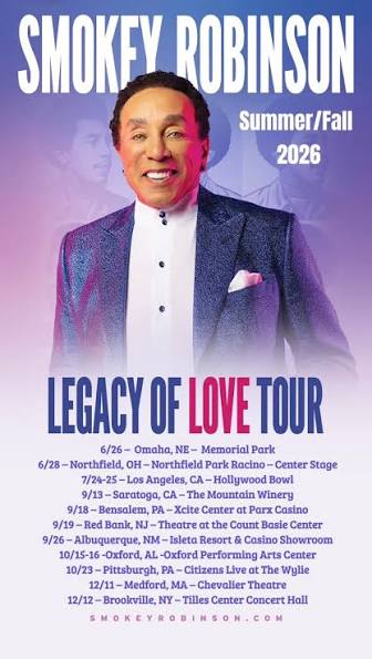 Smokey Robinson 2026–2027 tour poster